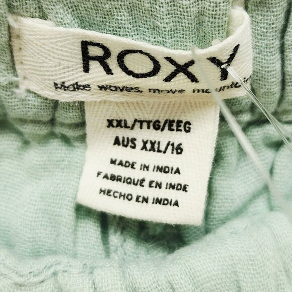 Roxy Womens Blue Surf Linen Shorts Size XXL - Picture 2 of 8
